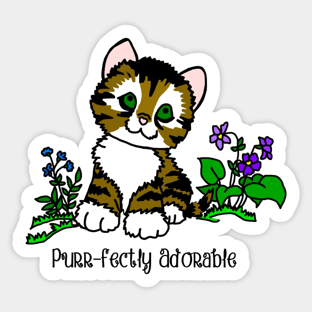 Purr-fectly Adorable Cat Sticker by imphavok